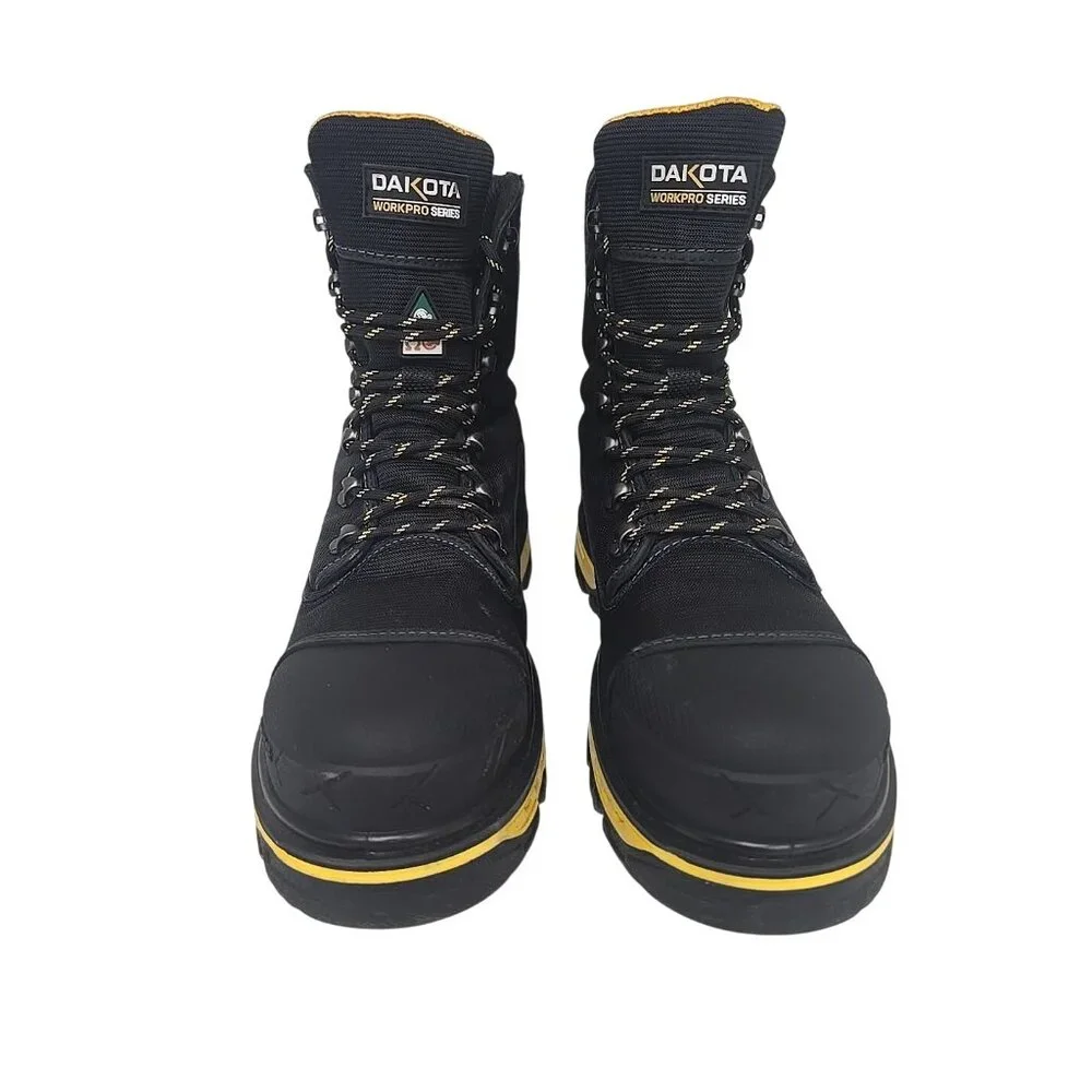 Dakota Men's Comp Toe Comp Plate 8560 Ballistic Nylon WP Work Boots Black 11M - Picture 7 of 8